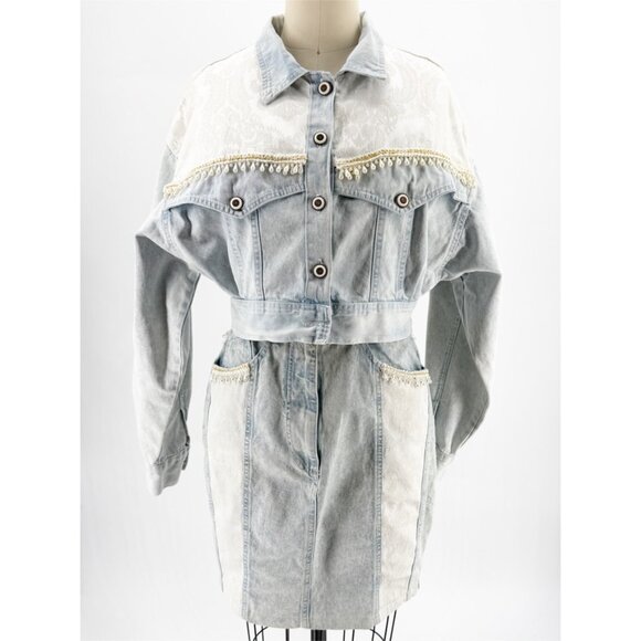 Switch Usa Denim - Switch Usa  80s Retro Acid Wash Denim 3-pc Set Can't Buy Me Love Style M